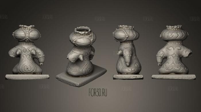 Jomon figurine stl model for CNC